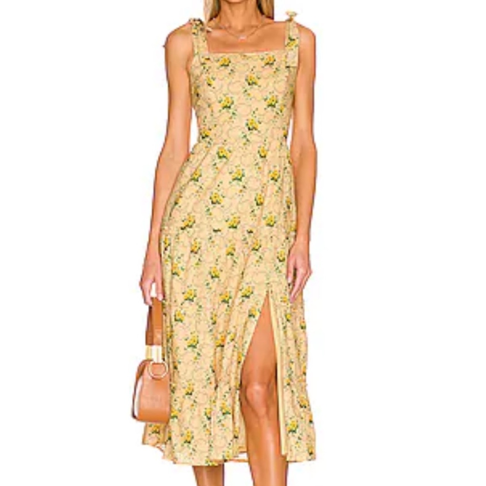 PAIGE Tamika Floral Midi Dress